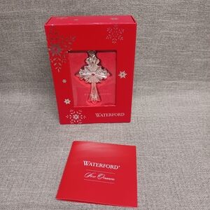 Waterford 2017 Silver Annual Cross Ornament NIB